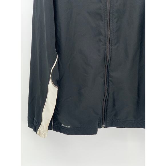 NIKE Men's Black-White Dri-Fit Charleston Football Zip-Up Track Jacket SZ L - Picture 8 of 12